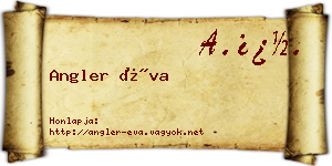 Angler Éva névjegykártya