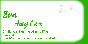 eva angler business card
